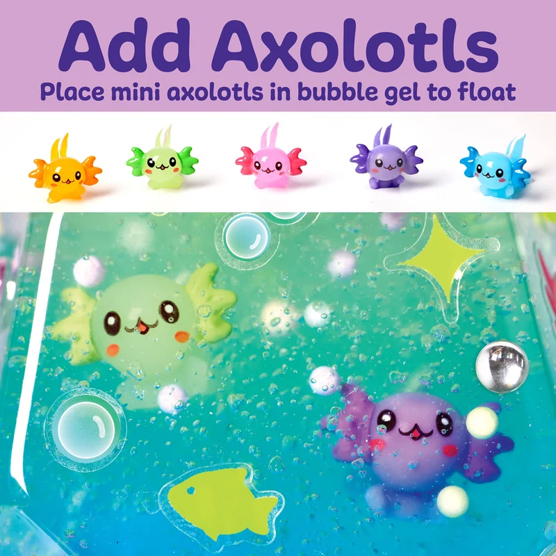 Make an Axolotl Glowing Aquarium Craft for Kids