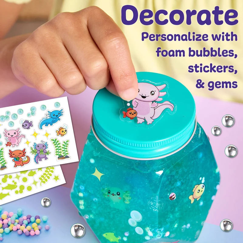 Make an Axolotl Glowing Aquarium Craft for Kids