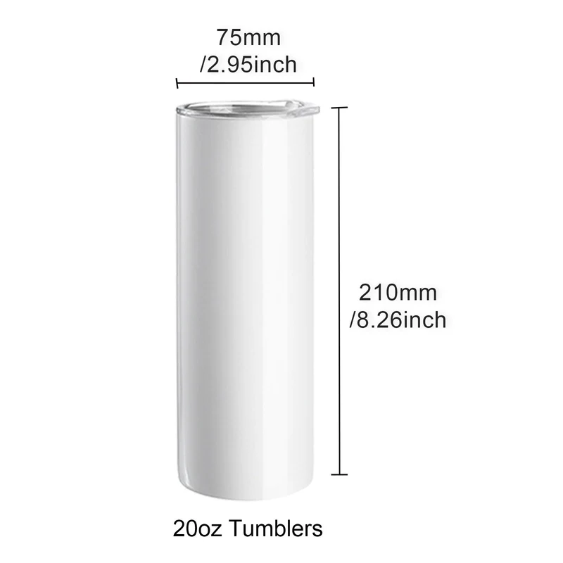 12pk Blank Sublimation Tumblers
