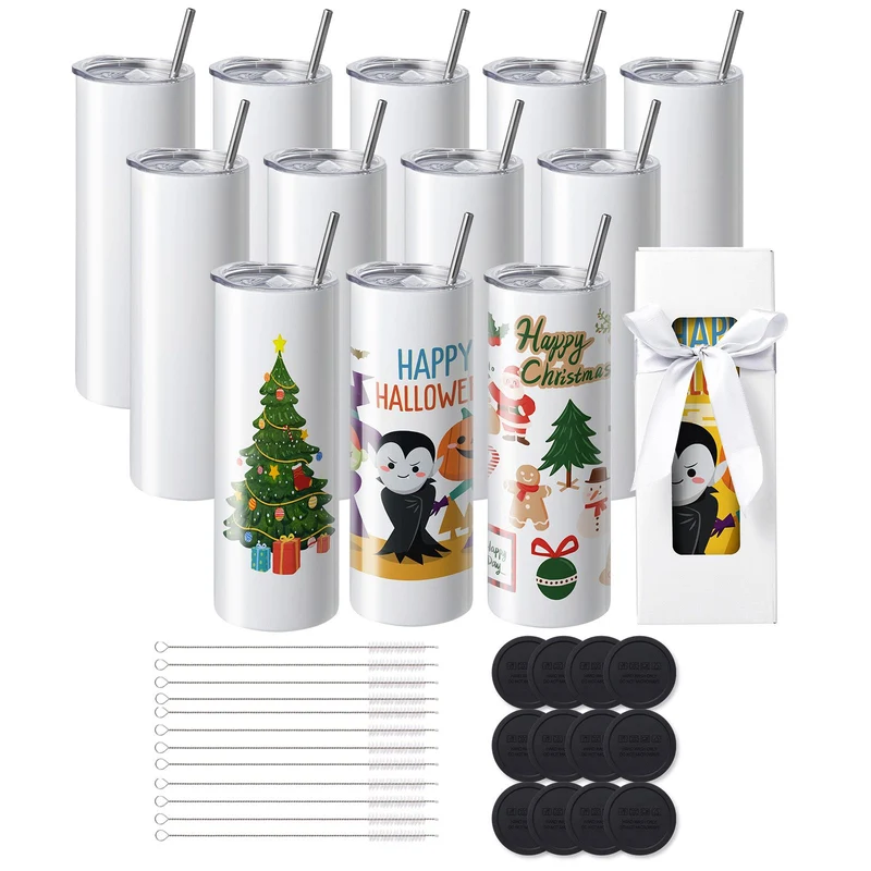 12pk Blank Sublimation Tumblers