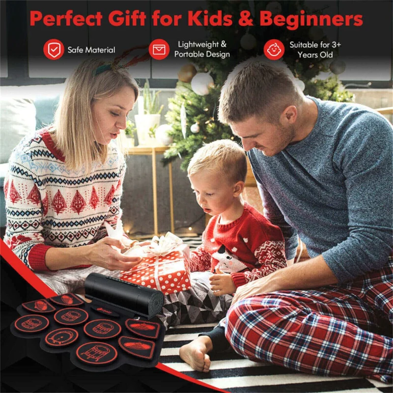 9-Pad Electric Drum Set for Beginners