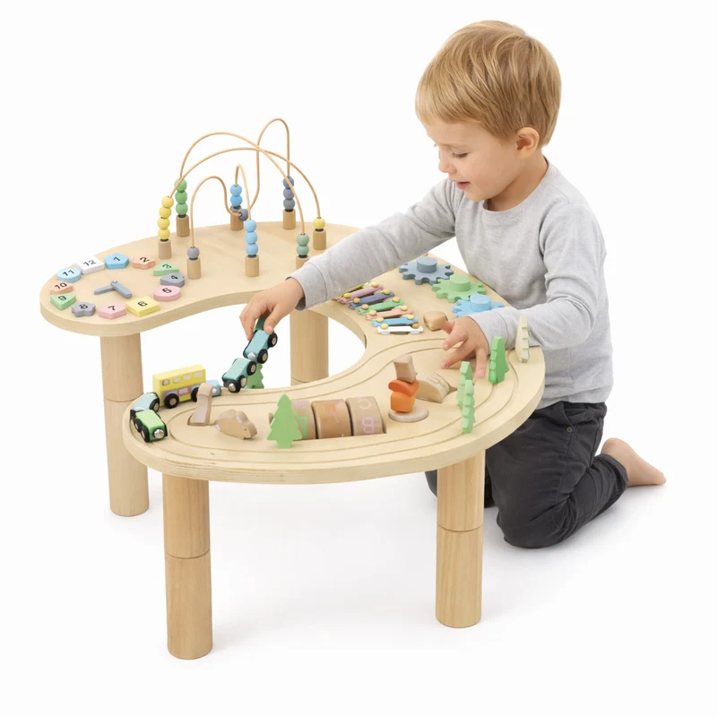 Wooden Multi-Activity Sensory Play Table