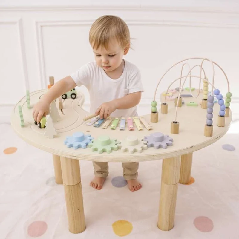 Wooden Multi-Activity Sensory Play Table