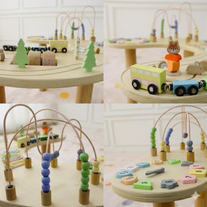 Wooden Multi-Activity Sensory Play Table