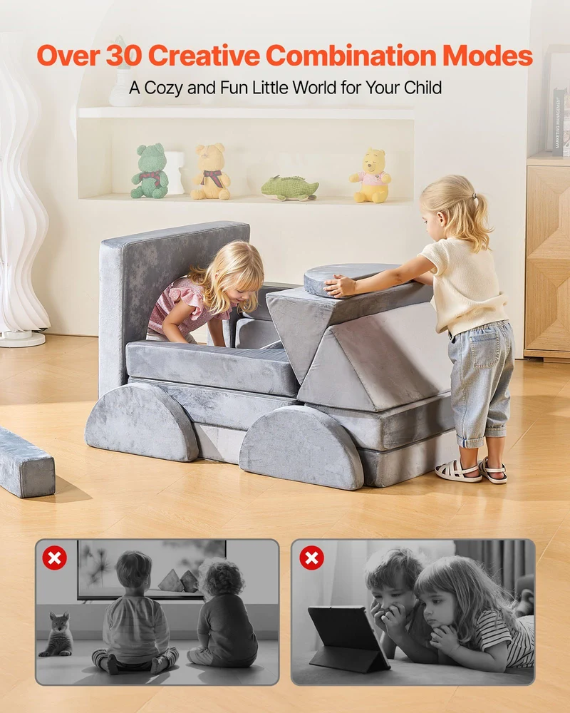 14pc Soft Gray Play Station