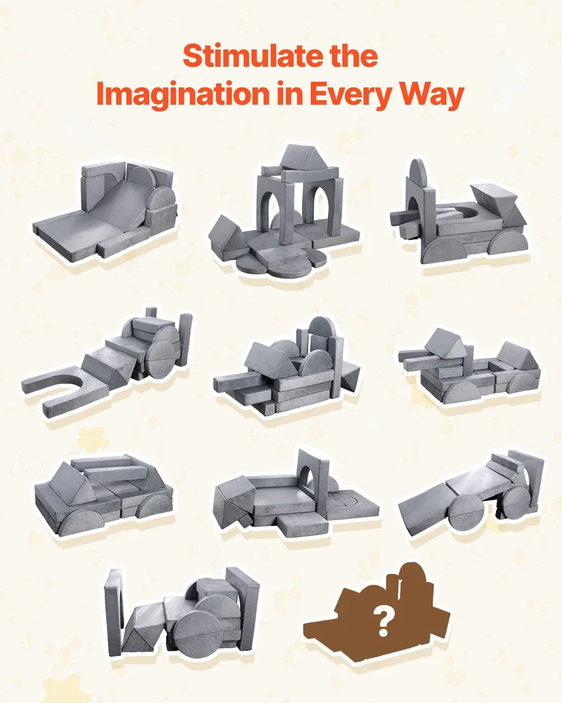 14pc Soft Gray Play Station