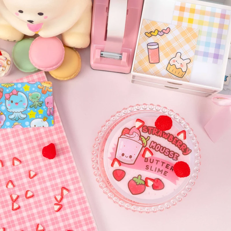 Strawberry Mousse Fluffy Butter Slime