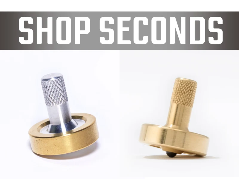 *Shop Seconds* Schulte Top Duo: Schulte Brass + Schulte Fused Aluminum & Brass Spinning Tops