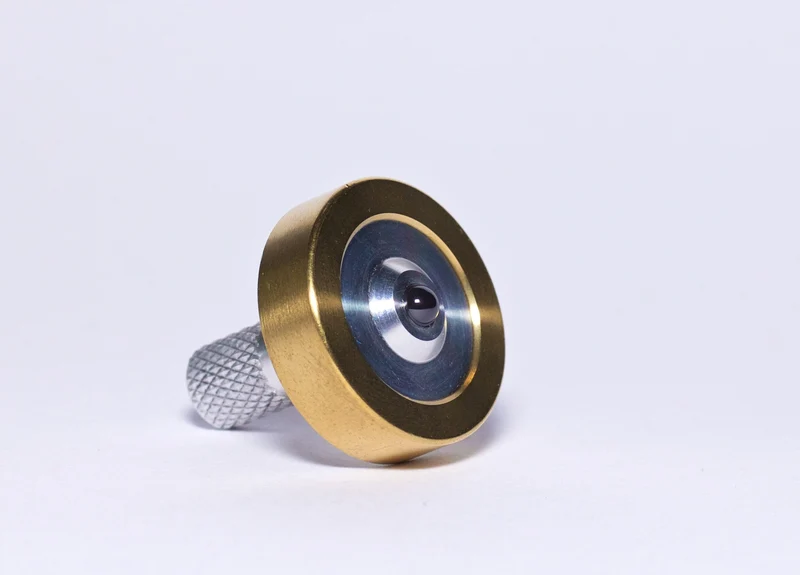 Schulte Fused Aluminum & Brass Spinning Top