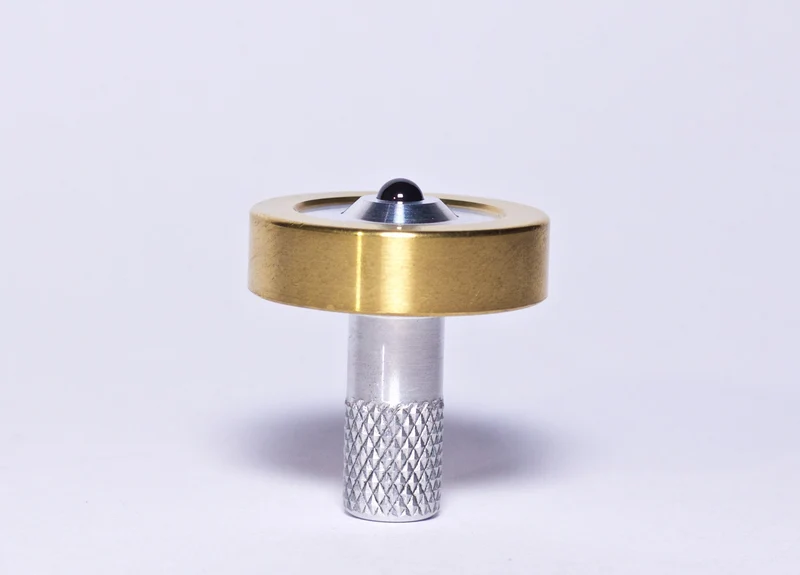 Schulte Fused Aluminum & Brass Spinning Top