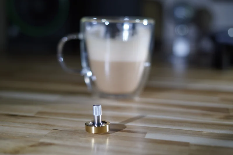 Schulte Fused Aluminum & Brass Spinning Top