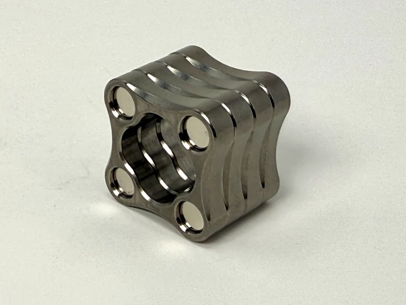 The Micro Stackable Tumbled Stainless Steel Magnetic Slider
