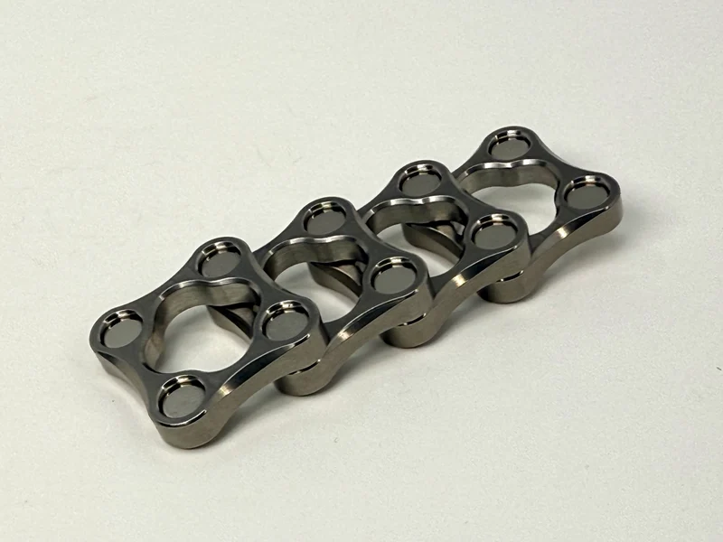 The Micro Stackable Tumbled Stainless Steel Magnetic Slider