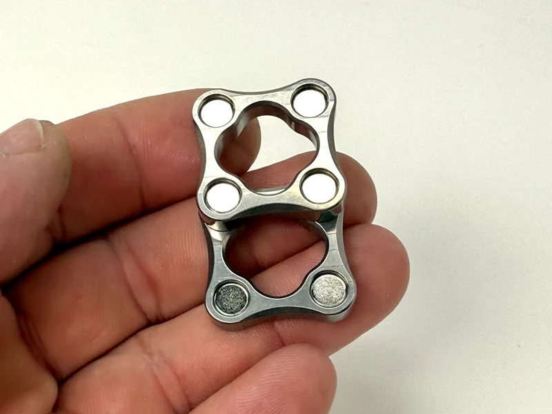 The Micro Stackable Tumbled Stainless Steel Magnetic Slider
