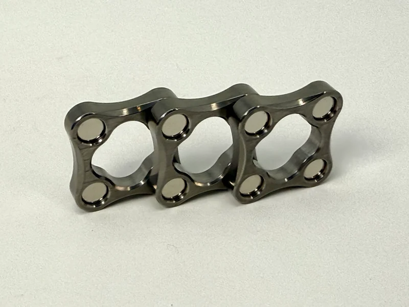 The Micro Stackable Tumbled Stainless Steel Magnetic Slider
