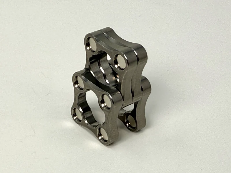 The Micro Stackable Tumbled Stainless Steel Magnetic Slider