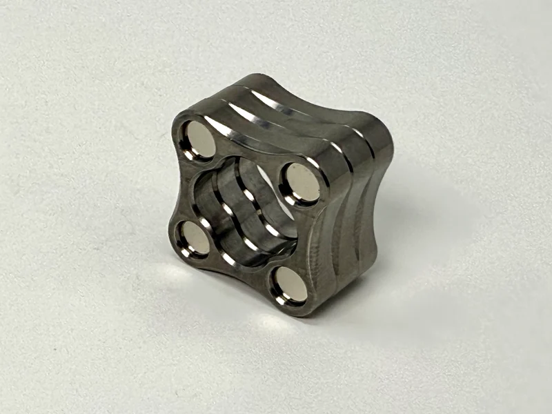 The Micro Stackable Tumbled Stainless Steel Magnetic Slider