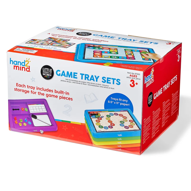 Little Minds at Work Reading & Math Game Tray Set