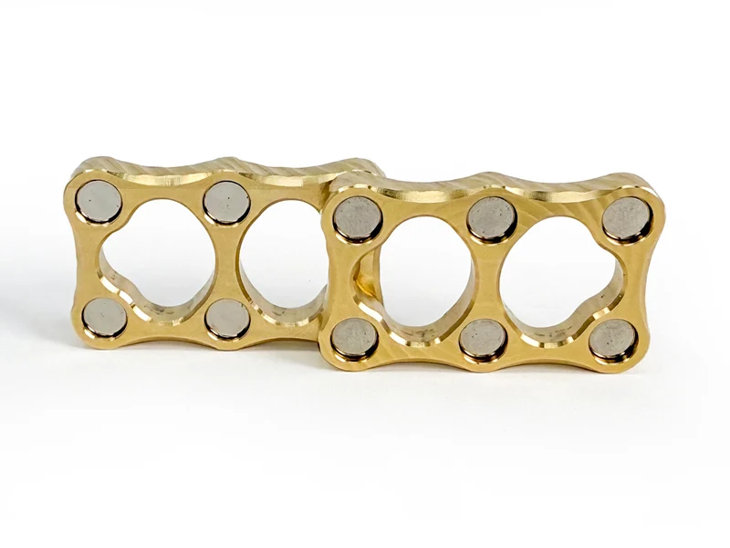 Double Micro Brass Magnetic Slider