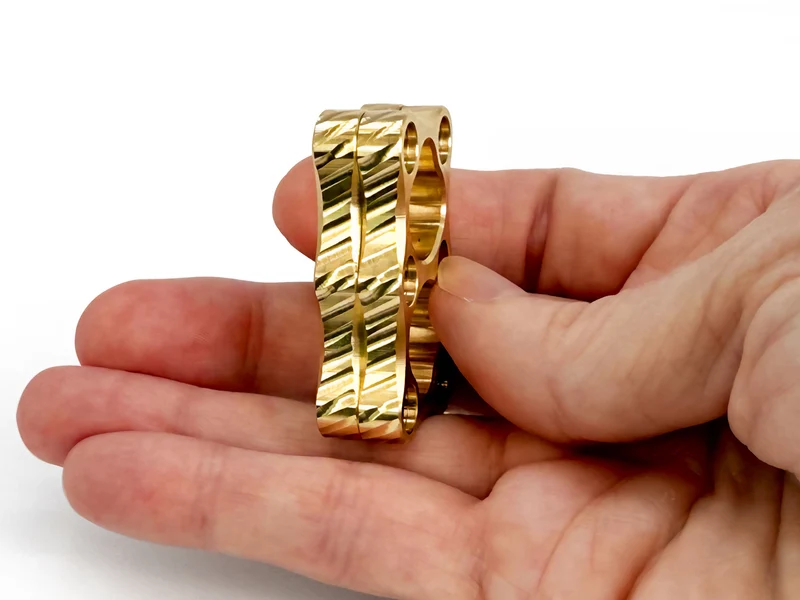 Double Micro Brass Magnetic Slider