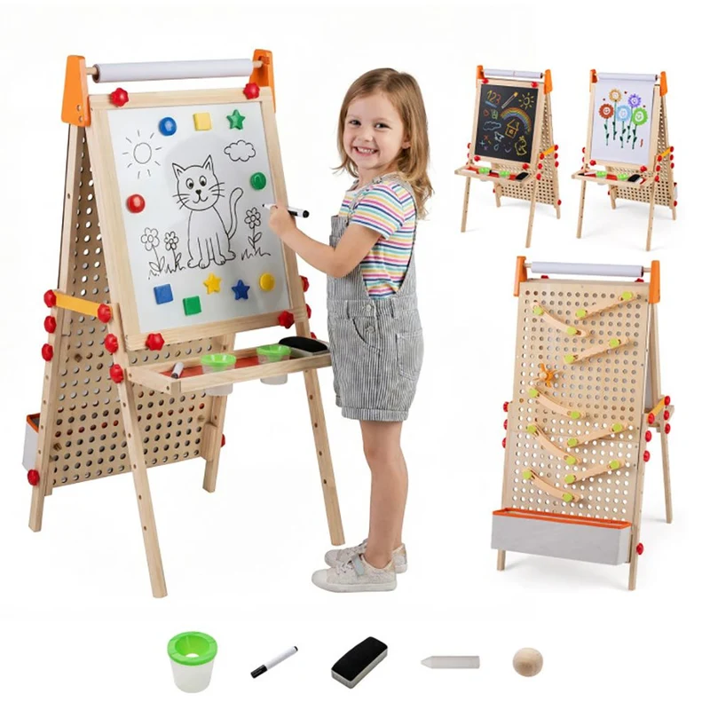 4-in-1 Wooden Kids Art Easel