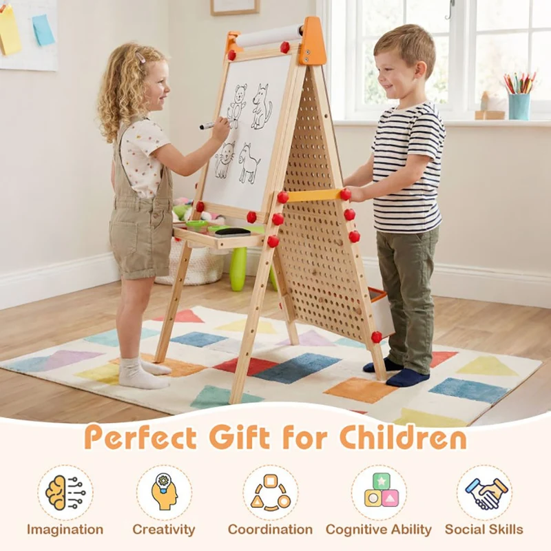 4-in-1 Wooden Kids Art Easel