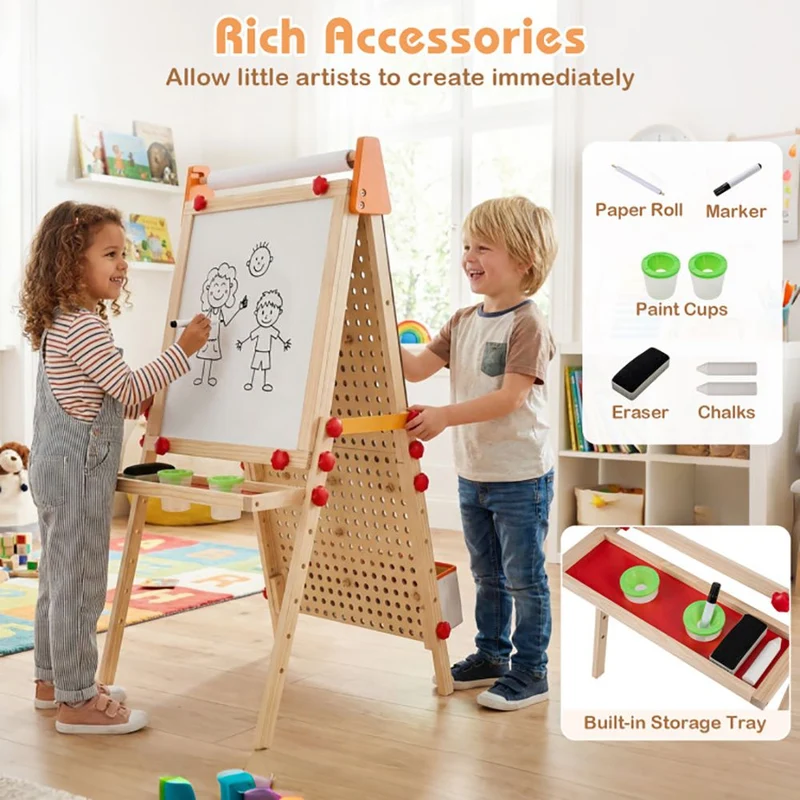 4-in-1 Wooden Kids Art Easel