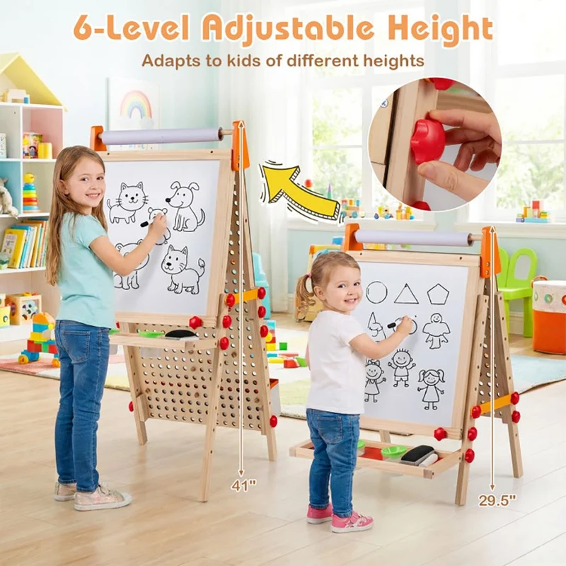 4-in-1 Wooden Kids Art Easel