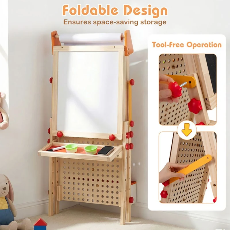 4-in-1 Wooden Kids Art Easel