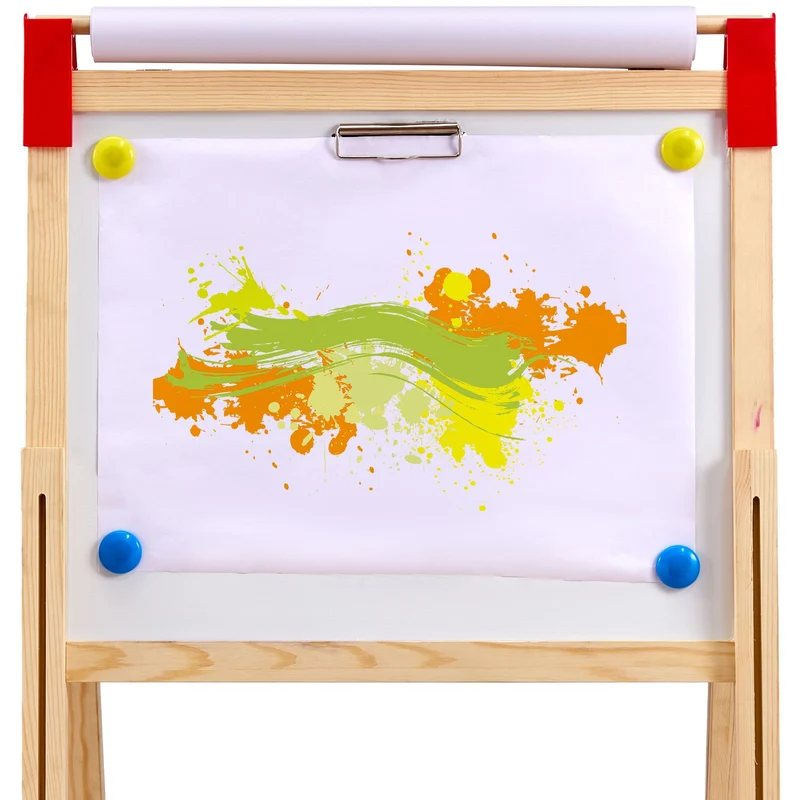 3-in-1 Wooden Double-Sided Kid's Art Easel + Accessories