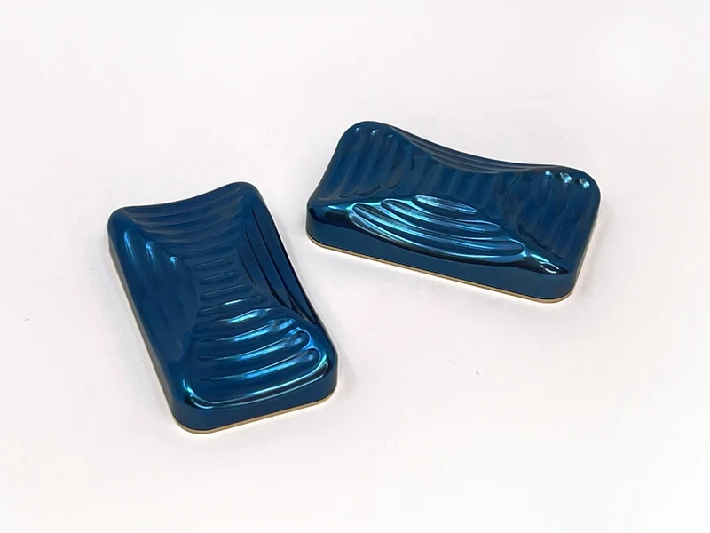Lowrey Blue Anodized Titanium & Brass Magnetic Slider