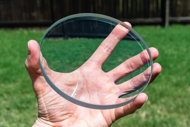 Spinning Base - 150mm Glass Concave Lens