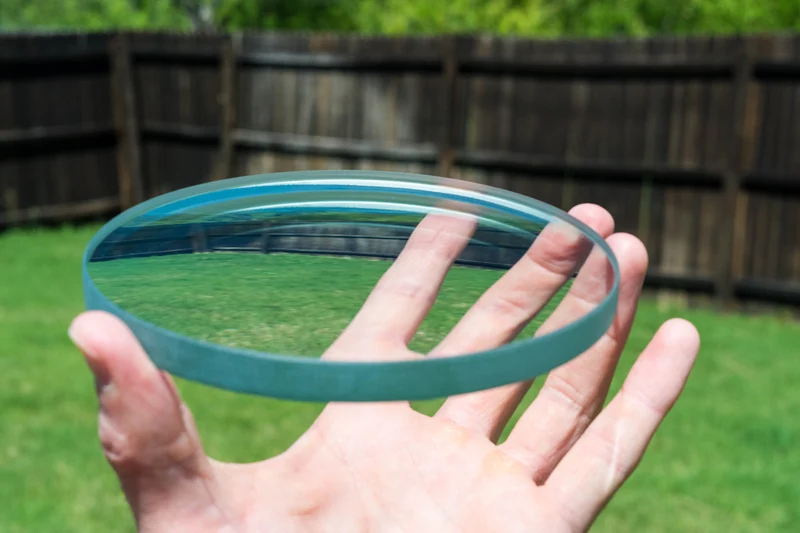 Spinning Base - 150mm Glass Concave Lens