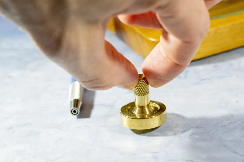 Schulte Brass Spinning Top