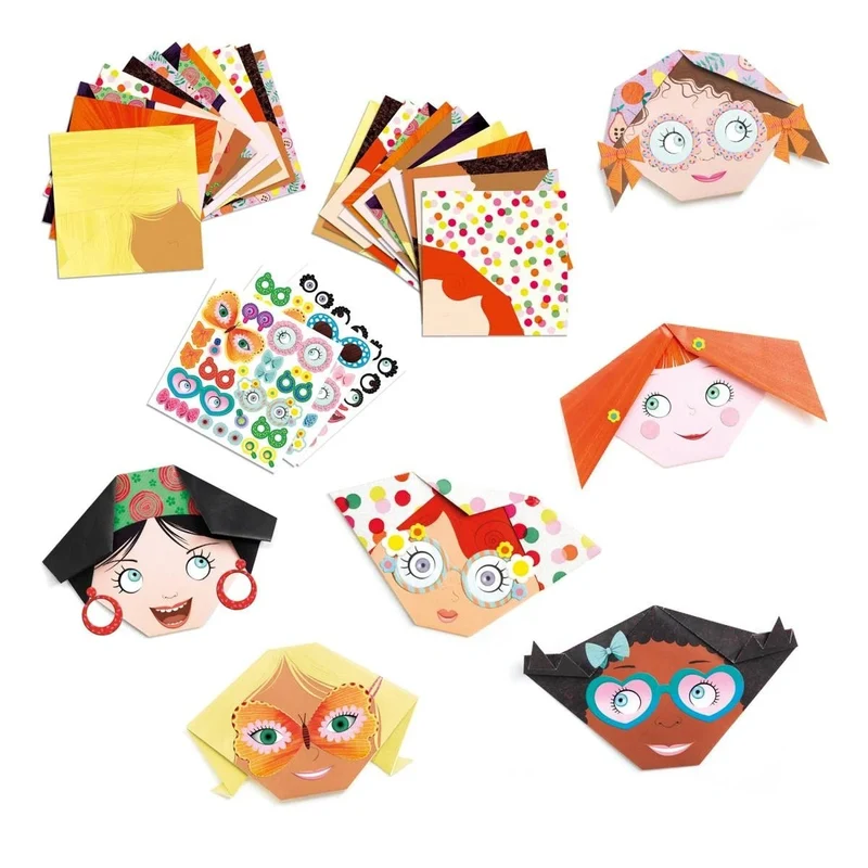 Origami: Lustige Gesichter