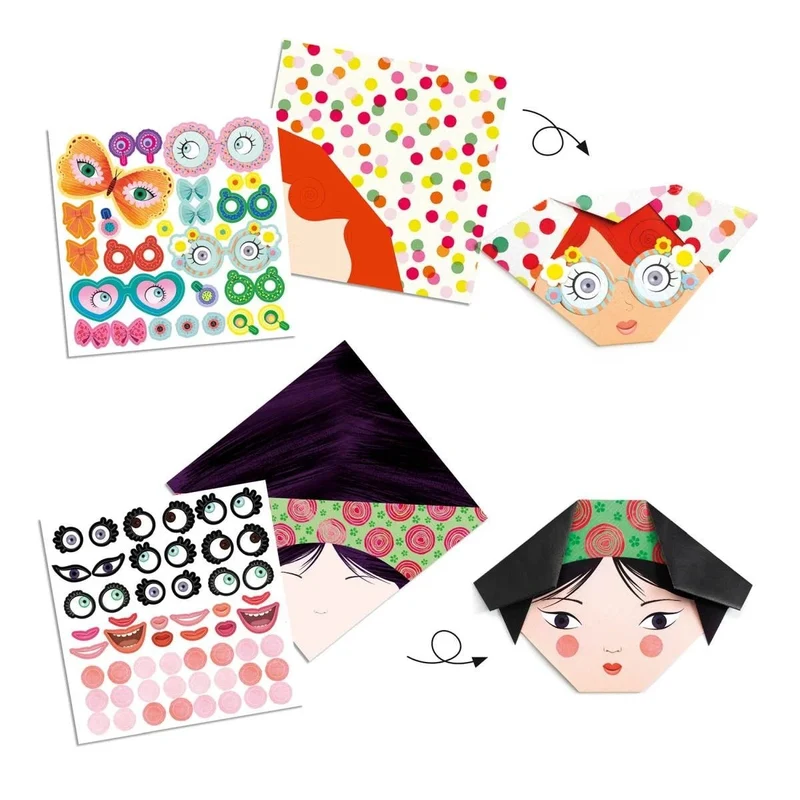 Origami: Lustige Gesichter