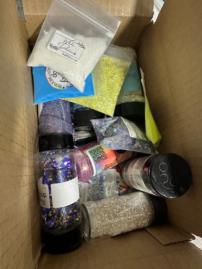 Glitter de-stash box