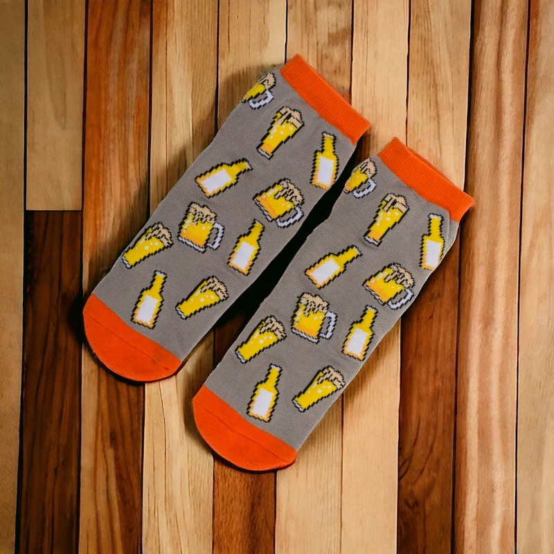 Socken Bier Geschenk für Männer Bierstrumpf mit ABS-Sohle in 36-45