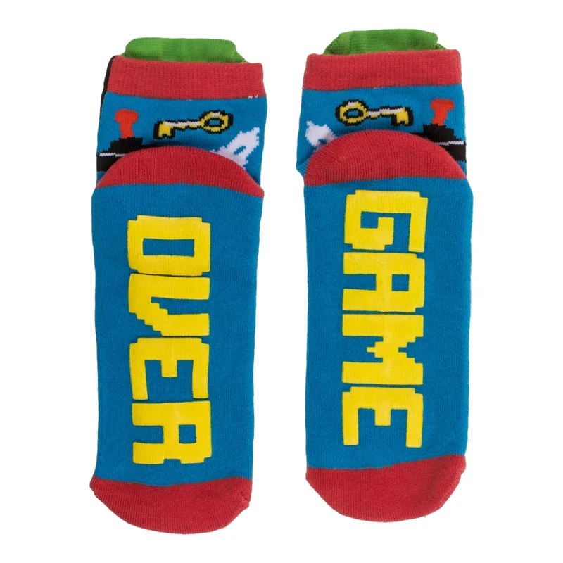 Socken Game Over Zocken Strumpf mit ABS-Sohle in 36-45 im Paar