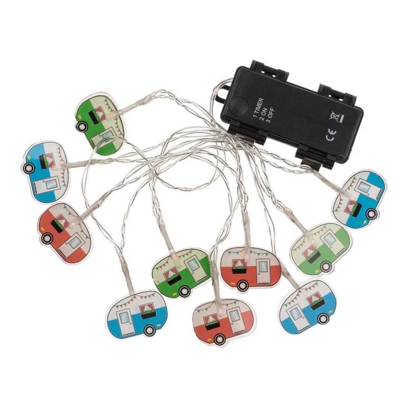 Lichterkette Camping Deko Wohnwagen Camper Stimmungslicht mit 10 LED-Elementen