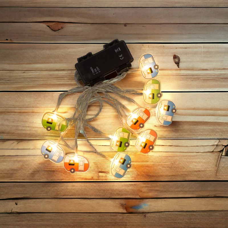 Lichterkette Camping Deko Wohnwagen Camper Stimmungslicht mit 10 LED-Elementen