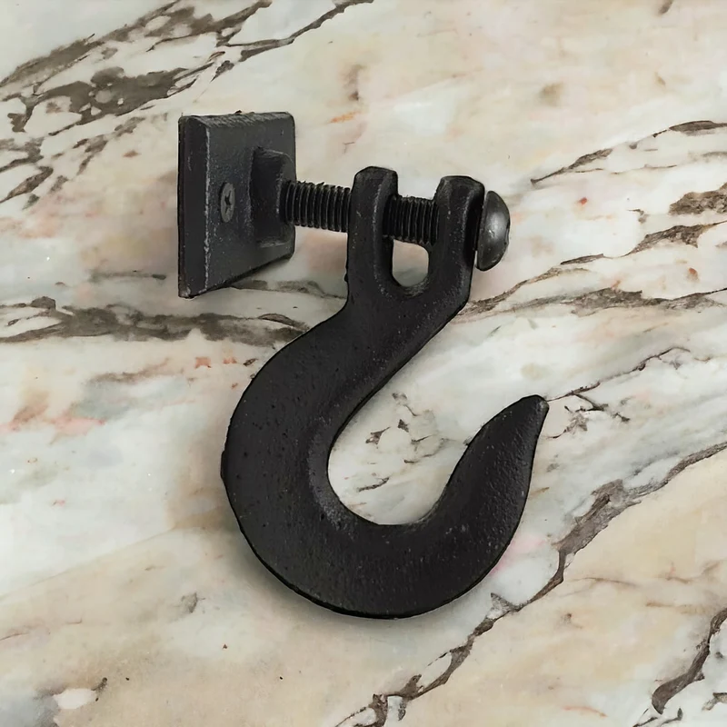 Kleiderhaken Wand Industrial Design Wandhaken aus Gusseisen in Schwarz
