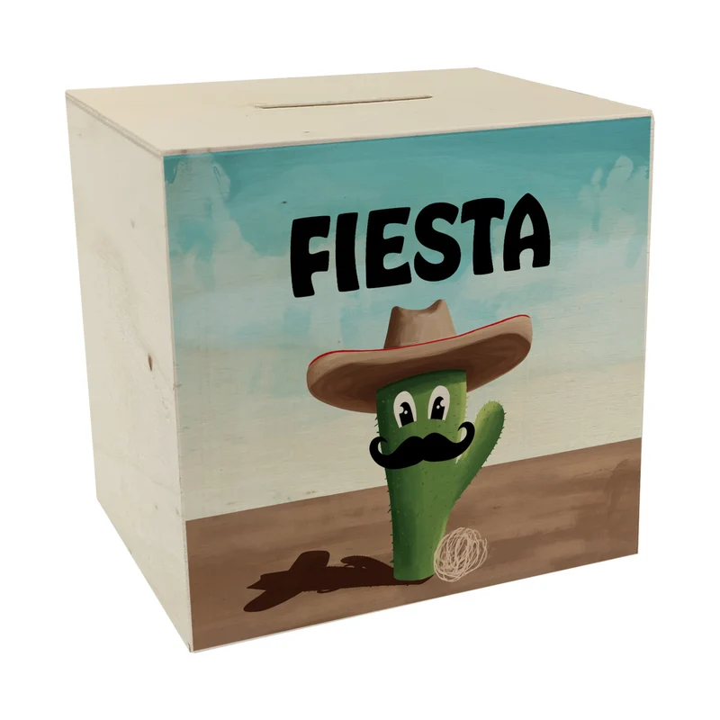 Fiesta - Kaktus mit Sombrero Spardose