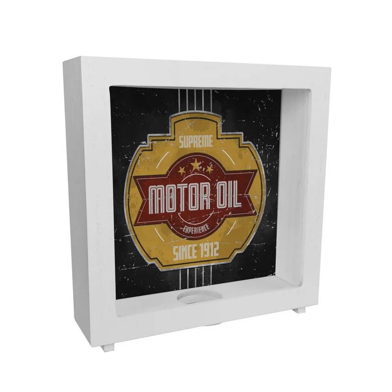 Motor Oil Benzin Spardose im Used-Look