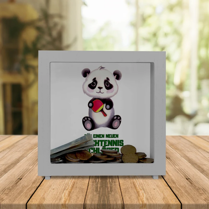 Für einen neuen Tischtennis Schläger Panda Spardose