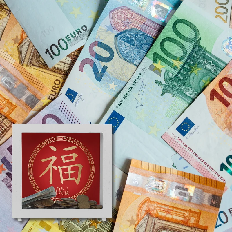 Chinesisches Zeichen für Glück Spardose