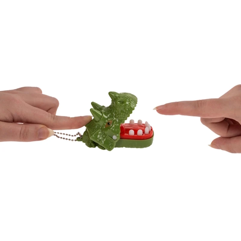 Beißender Dino oder Drache Schlüsselanhänger in zufälliger Variante