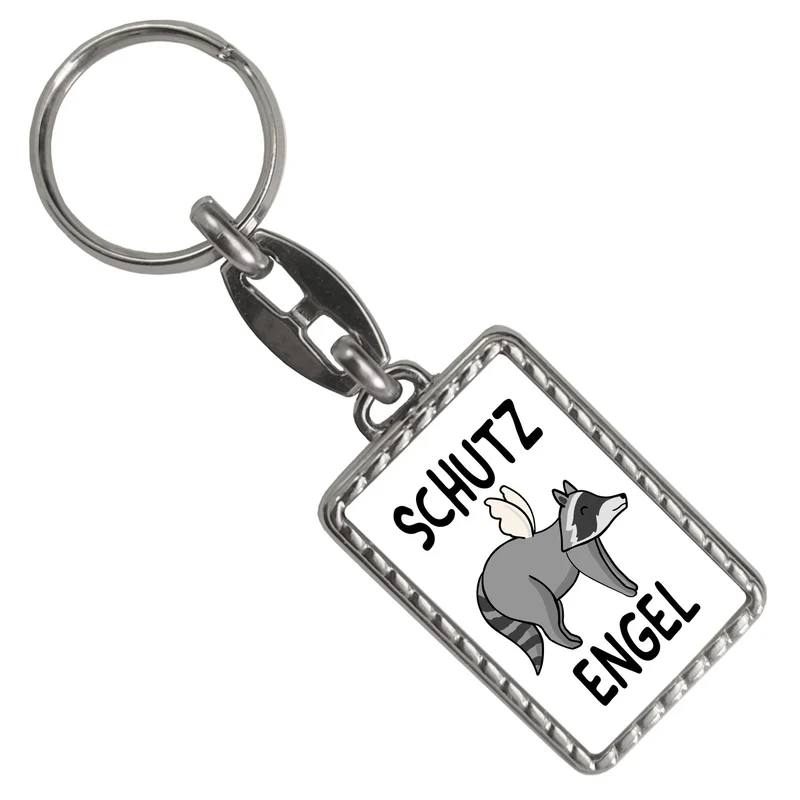 Schutzengel Waschbär Schlüsselanhänger