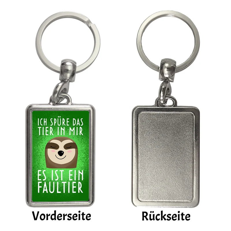 Ich spüre das Tier in mir es ist ein Faultier Schlüsselanhänger
