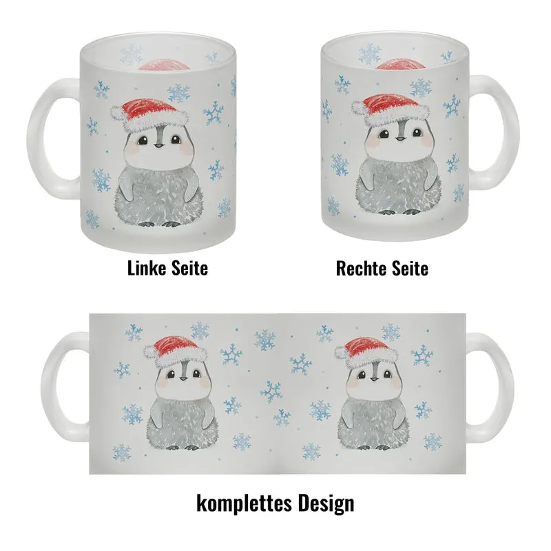 Pinguin mit Weihnachtsmütze Kaffeebecher